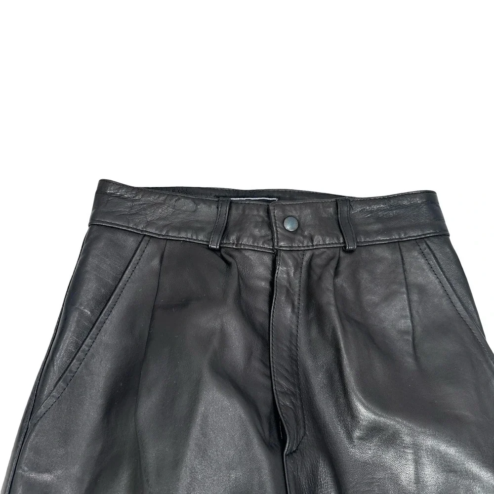 Empreinte Digitale Paris Black Leather Pants Made in‎ France High Waist Size 40